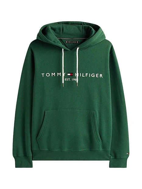 FELPA CON CAPPUCCIO CON COULISSE REGOLABILE UOMO VERDE