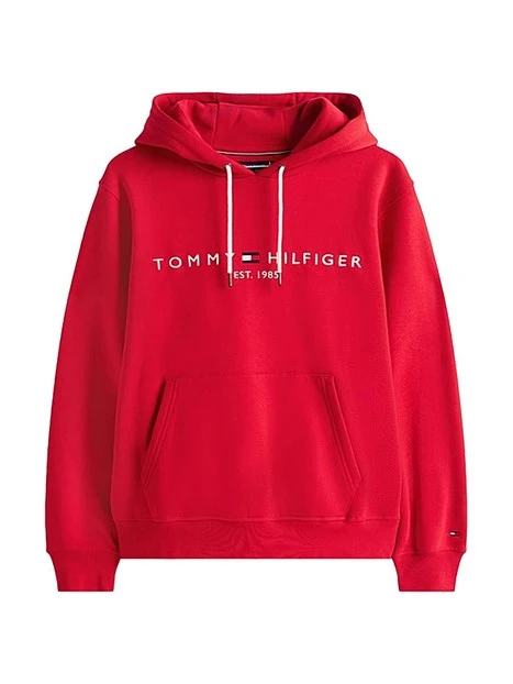 FELPA CON CAPPUCCIO CON COULISSE REGOLABILE UOMO ROSSO