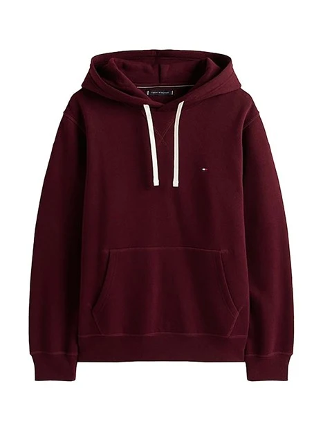 FELPA CON CAPPUCCIO IN COTONE BORDEAUX