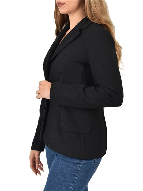 BLAZER DISEGNO RESCA DONNA NERO