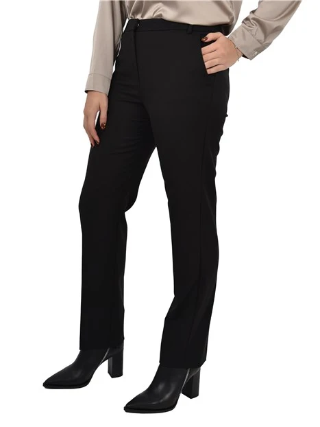 PANTALONE IN FLANELLA DONNA NERO