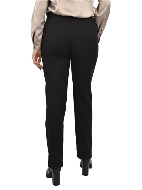 PANTALONE IN FLANELLA DONNA NERO