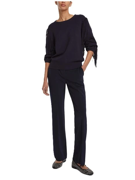 PANTALONI  A SIGARETTA IN POLIESTERE CHIOMA DONNA BLU