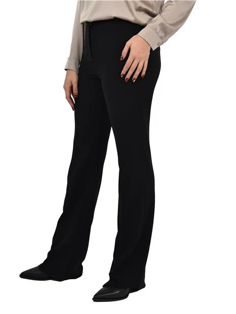 PANTALONI  PALAZZO IN POLIESTERE CHIOMA DONNA NERO