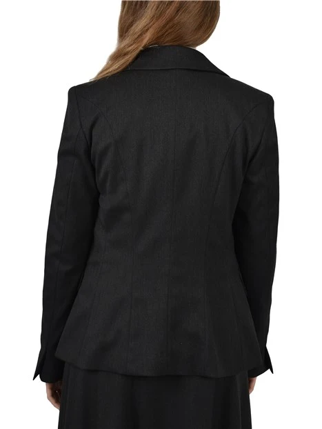 BLAZER IN TESSUTO DIAGONALE DONNA ANTRACITE