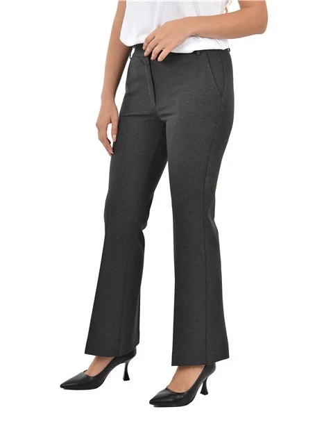 PANTALONI CHINO CON TASCHE LATERALI ALLA FRANCESE DONNA ANTRACITE