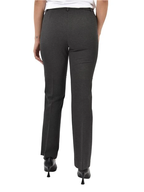 PANTALONI CHINO CON TASCHE LATERALI ALLA FRANCESE DONNA ANTRACITE