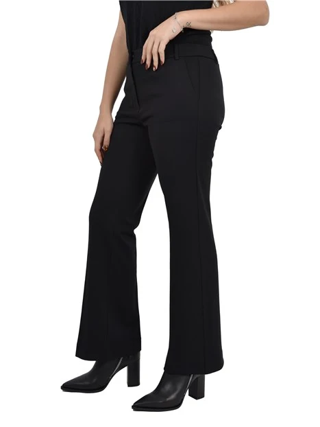 PANTALONI CHINO CON TASCHE LATERALI ALLA FRANCESE DONNA NERO