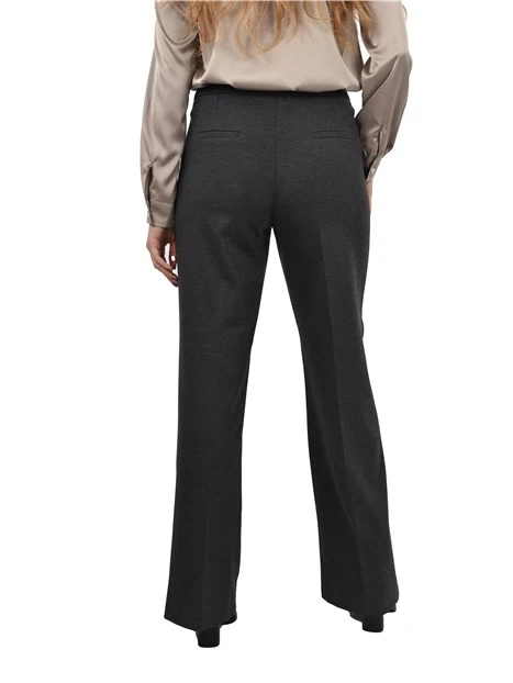 PANTALONI PALAZZO IN JERSEY MISTO VISCOSA DONNA ANTRACITE