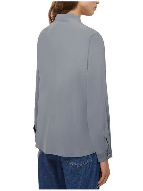 CAMICIA MISTO SETA CARICE DONNA CELESTE