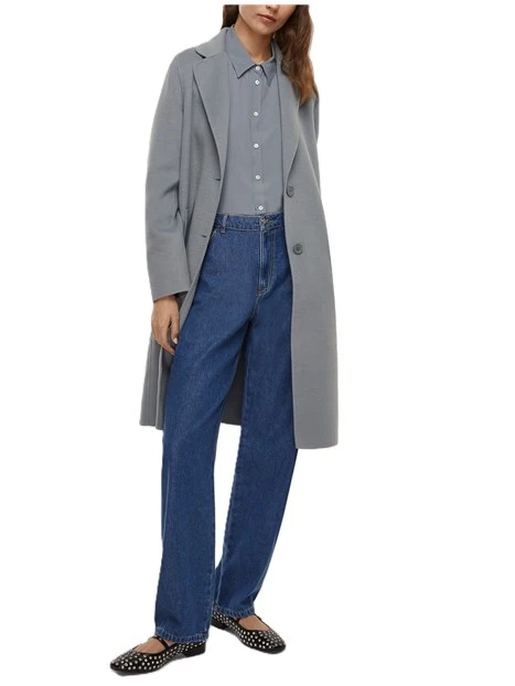 CAMICIA MISTO SETA CARICE DONNA CELESTE