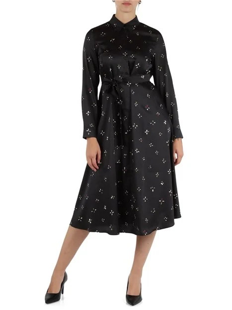 VESTITO CHEMISIER COMMA DONNA NERO