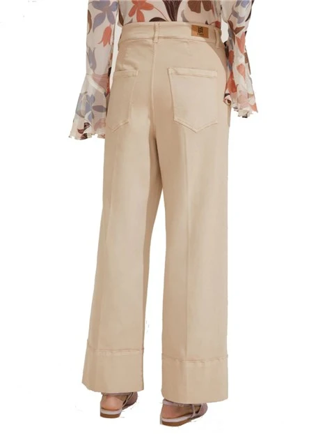 PANTALONI A PALAZZO DISPLAY DONNA MARRONE