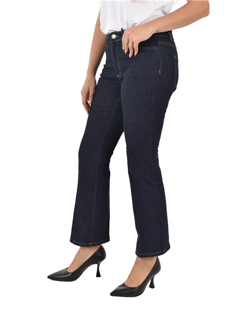 JEANS SLIM FIT CON FONDO FLARE DONNA BLU