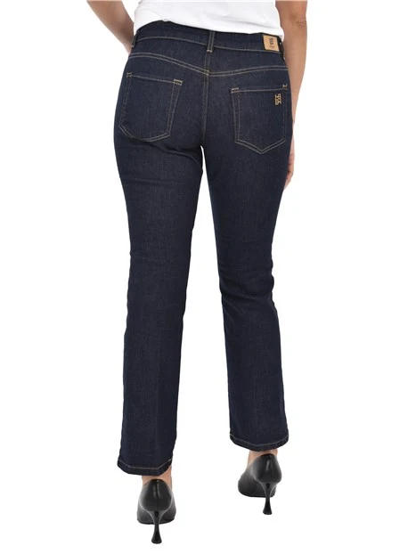 JEANS SLIM FIT CON FONDO FLARE DONNA BLU