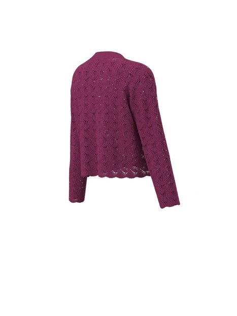 MAGLIA GIROCOLLO CON POLSI RIFINITI DONNA VIOLA