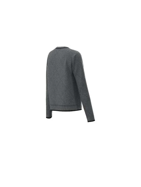 MAGLIA GIROCOLLO IN MISTO LANA CON COLLO RIALZATO DONNA GRIGIO