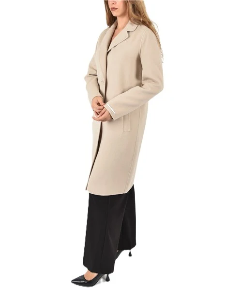CAPPOTTO LUNGO DOUBLE MONOPETTO DONNA BEIGE