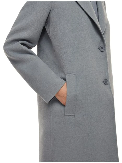 CAPPOTTO LUNGO DOUBLE FRINE DONNA AZZURRO