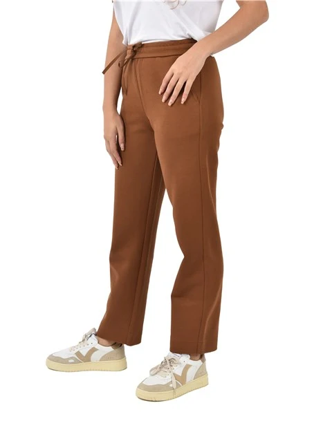 PANTALONI JOGGERS IN TESSUNO TECNICO DONNA MARRONE