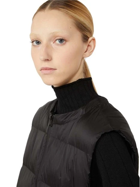 PIUMINO IMBOTTINO SMANICATO DONNA NERO