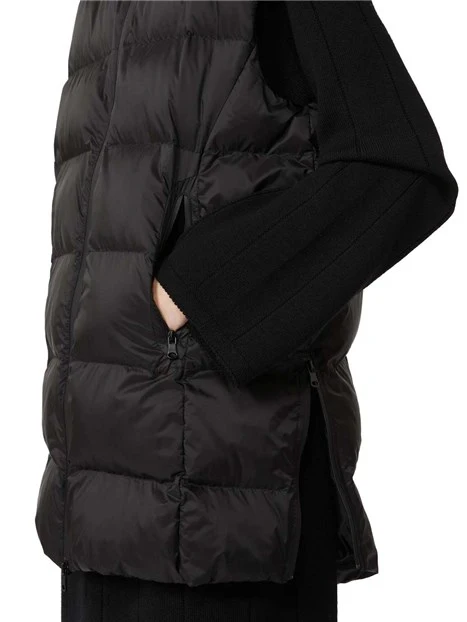 PIUMINO IMBOTTINO SMANICATO DONNA NERO