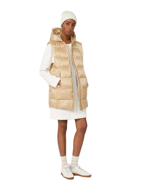 PIUMINO IMBOTTITO SMANICATO DONNA BEIGE