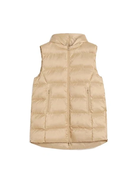 PIUMINO IMBOTTITO SMANICATO DONNA BEIGE
