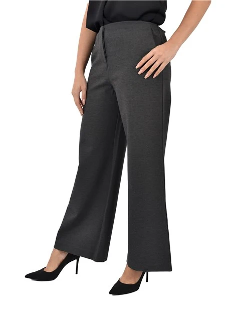 PANTALONI PALAZZO IN JERSEY DONNA GRIGIO