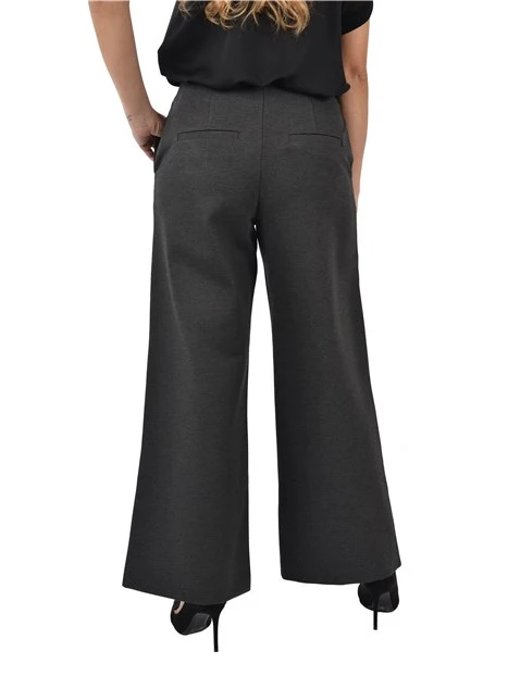 PANTALONI PALAZZO IN JERSEY DONNA GRIGIO