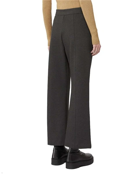 PANTALONI CROPPED IN JERSEY CON  ZIP NASCOSTA DONNA GRIGIO