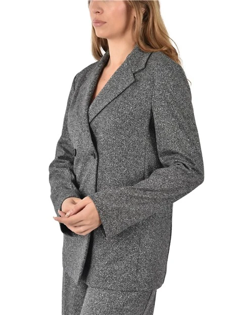 GIACCA BLAZER DOPPIOPETTO IN JACQUARD DONNA GRIGIO
