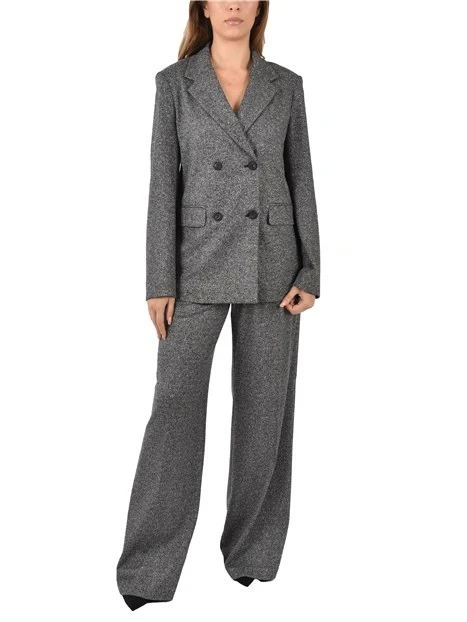 GIACCA BLAZER DOPPIOPETTO IN JACQUARD DONNA GRIGIO