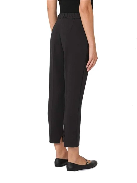 PANTALONI SIGARETTA  CON SPACCO SUL FONDO DONNA NERO
