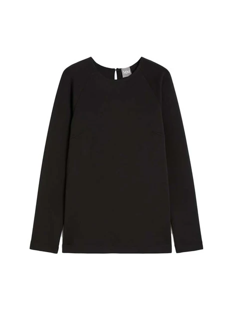 T-SHIRT MANICA LUNGA CON SPACCHI LATERALI DONNA NERO