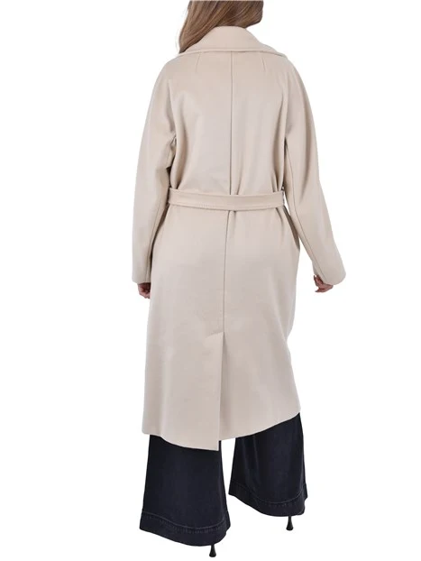CAPPOTTO LUNGO COLLO A REVER AMPIO DONNA BIANCO