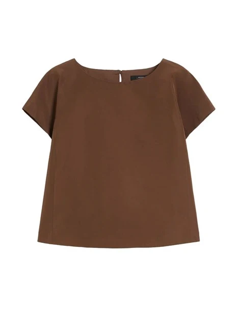 T-SHIRT MANICA CORTA MANICHE A KIMONO DONNA MARRONE