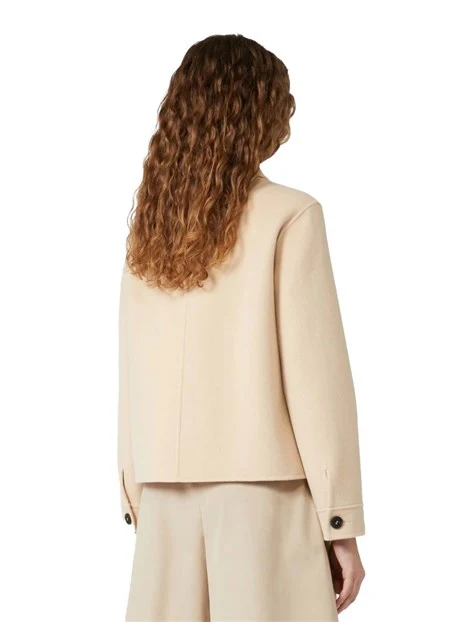 GIACCA CORTA CON COLLETTO A PUNTA DONNA BIANCO