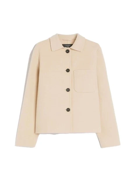 GIACCA CORTA CON COLLETTO A PUNTA DONNA BIANCO