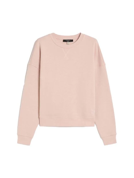FELPA GIROCOLLO CON SPACCHI LATERALI DONNA ROSA