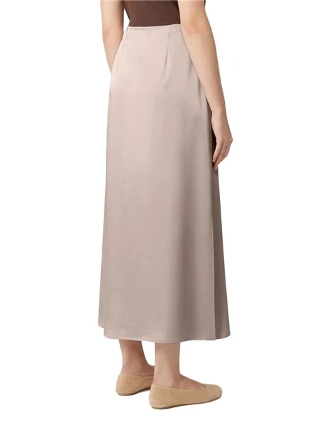 GONNA LUNGA IN RASO DONNA ROSA
