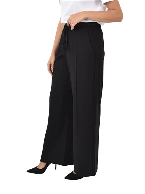 PANTALONI JOGGERS CON TASCHE LATERALI DONNA NERO