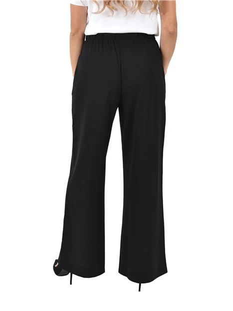 PANTALONI JOGGERS CON TASCHE LATERALI DONNA NERO
