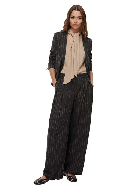 BLAZER IN TESSUTO DIAGONALE DONNA GRIGIO