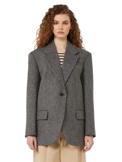 BLAZER MONOPETTO CON SPACCO POSTERIORE DONNA ANTRACITE