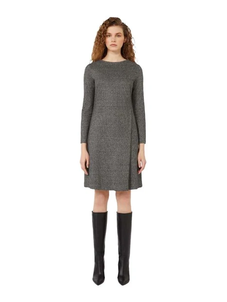 VESTITO CORTO IN JERSEY DONNA ANTRACITE