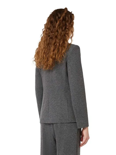 BLAZER IN JERSEY CON BOTTONI A VISTA E TASCHINO DONNA GRIGIO