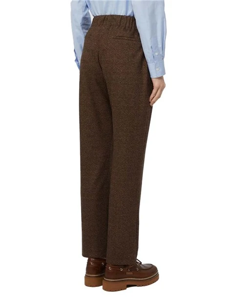 PANTALONI JOGGERS IN JERSEY DONNA MARRONE