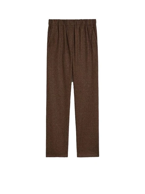 PANTALONI JOGGERS IN JERSEY DONNA MARRONE