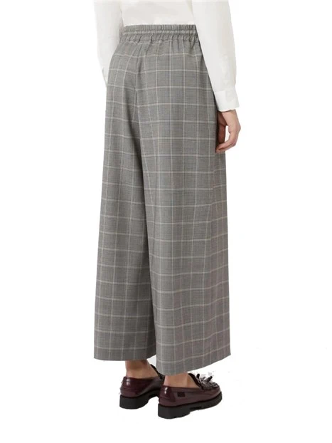 PANTALONE CROPPED CON VITA ELASTICIZZATA DONNA GRIGIO